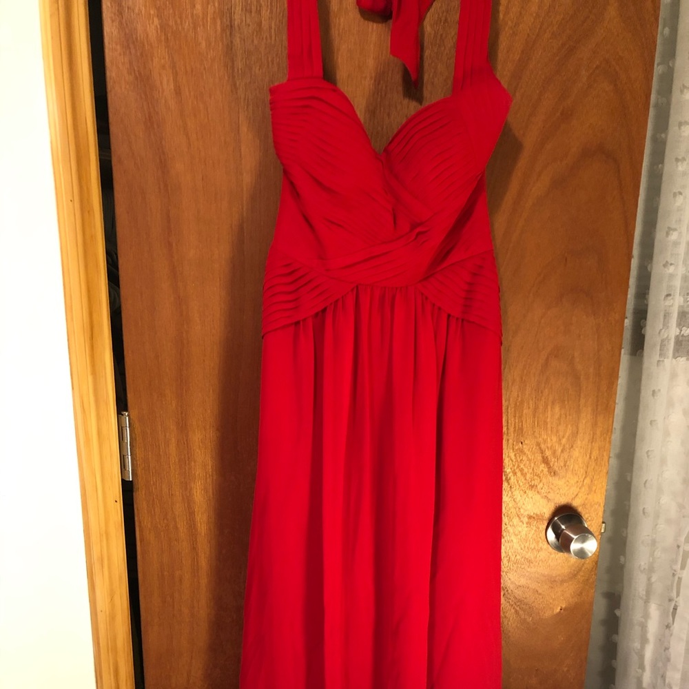 Red formal party dress